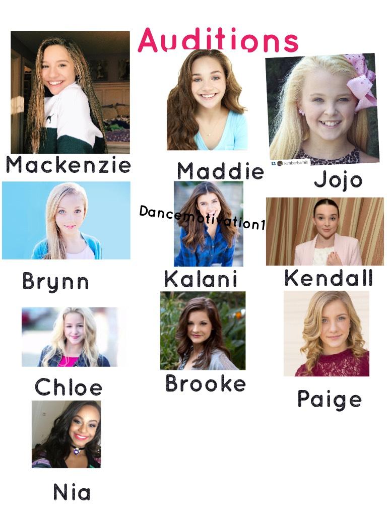 Come on guys tell me who you want to be.Sorry but Kalani is taken by Dancemotivation1