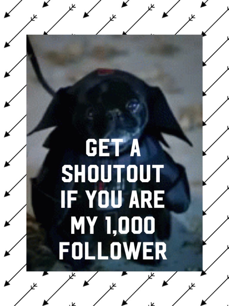 Get a shoutout if you are my 1,000 follower 