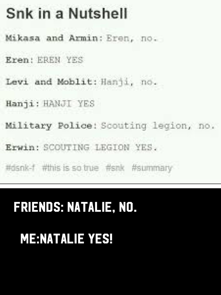 Me:Natalie Yes!