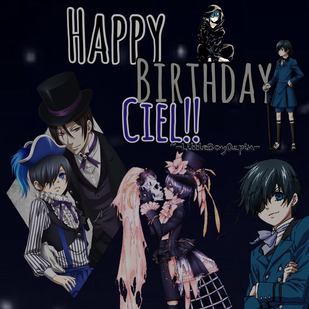 🎩Tap🎩
YUSSS. HAPPY BIRTHDAY TO CIEL (ME BECAUSE I AM CIEL)
School was ok today. Tomorrow is my last day till Christmas xD
I have my pillow case I made in school :3 It has Victor, Yuri and the Phantomhive logo on it. Heheh.