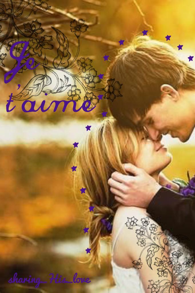 💜click💜
2ND COLLAGE IN FRENCH SERIES. 'Je t'aime' means 'I love you'. 😊 
enjoy. 