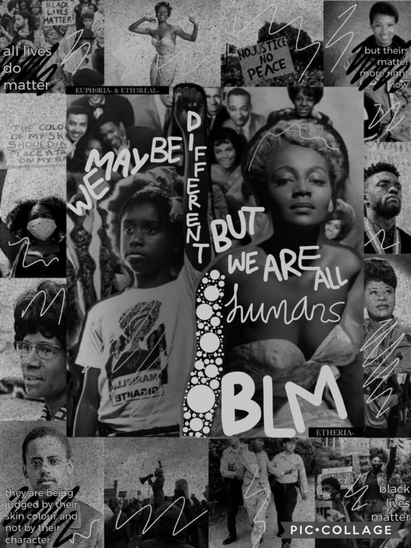 ✊🏾Black History Month✊🏾
Our first collage in our collab series, and it’s about black history month! Since the blm movement is apart of black history, we added it in! Inspired by timelessdreams!
