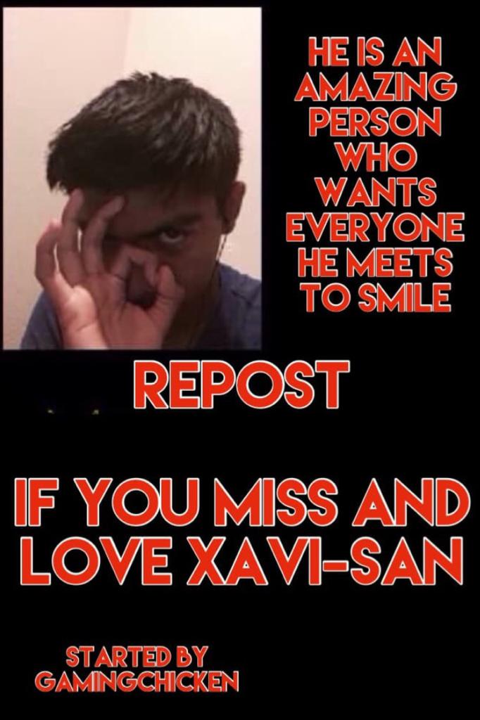 We love you Xavi-San, I hope you get better ❤️