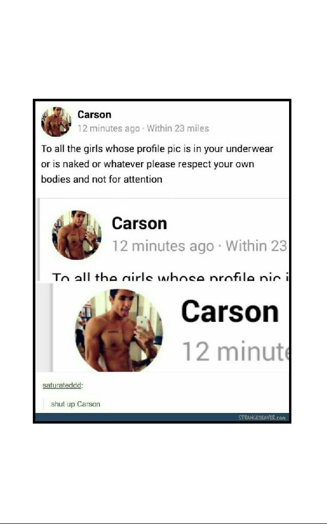 
SHUT UP CARSON