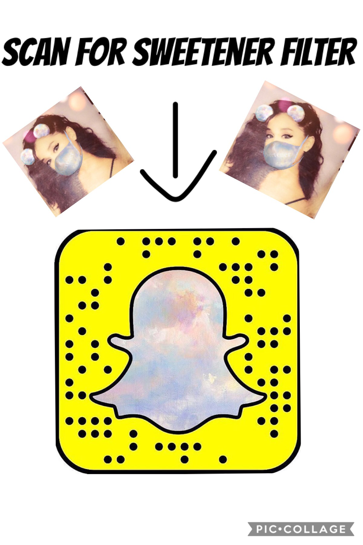 screenshot and scan on snapchat for a 24 hour sweetener filter! 