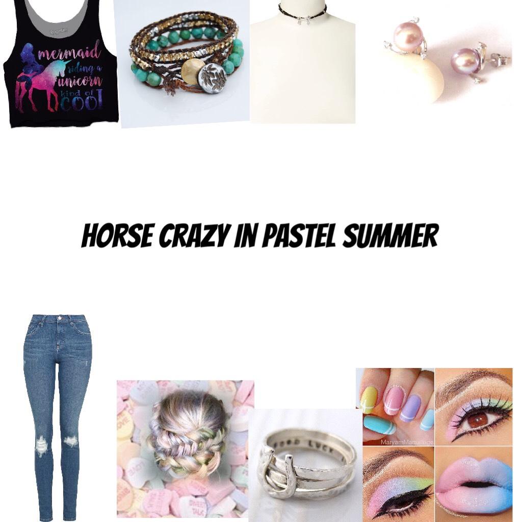 Horse crazy in pastel summer