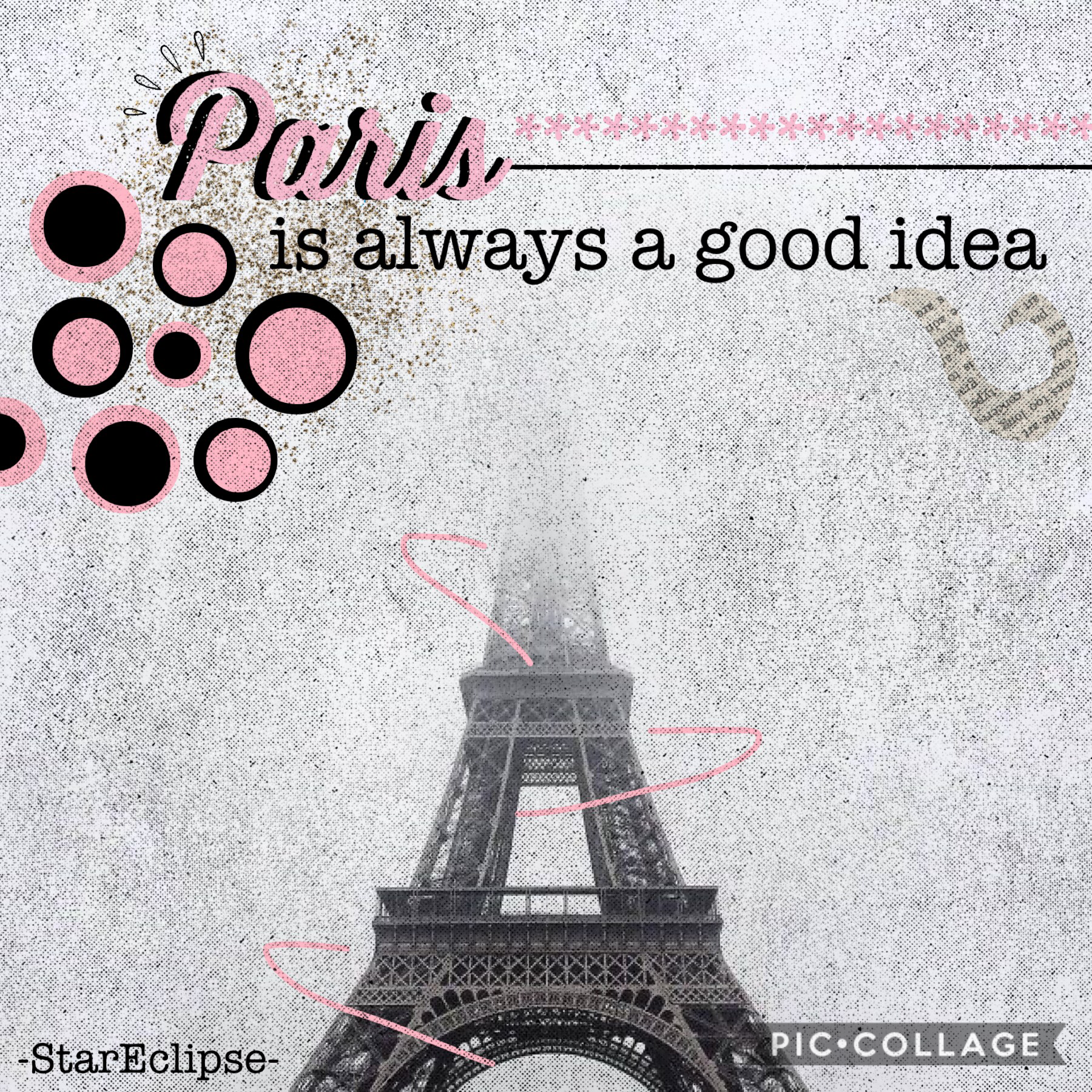 💖 Tap 💖
Paris themed collage! My first collage on this account! Do you like it? I think I'm gonna start posting more on this account! A new start 😂😁
QOTD: Wanna be friends? 
AOTD: I'd love to 😂💖💞