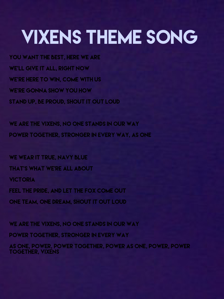 Vixens theme song 