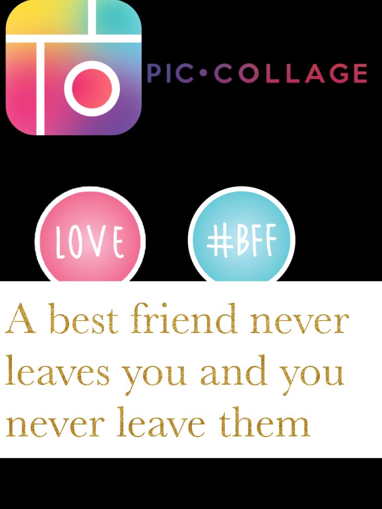 A best friend never leaves you