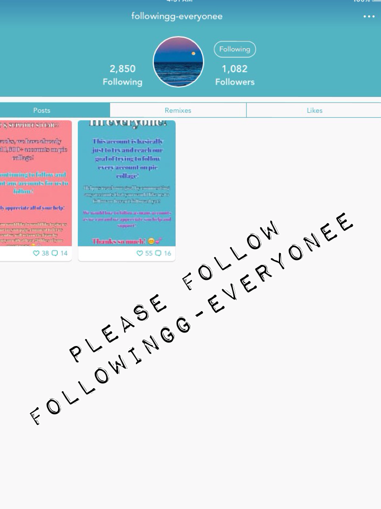 Please follow followingg-everyonee