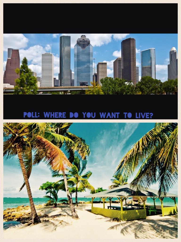 Poll; where do you want to live?