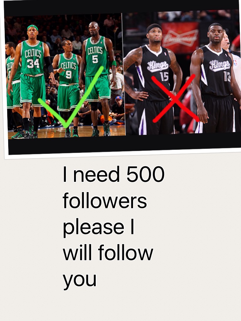 I need 500 followers please I will follow you