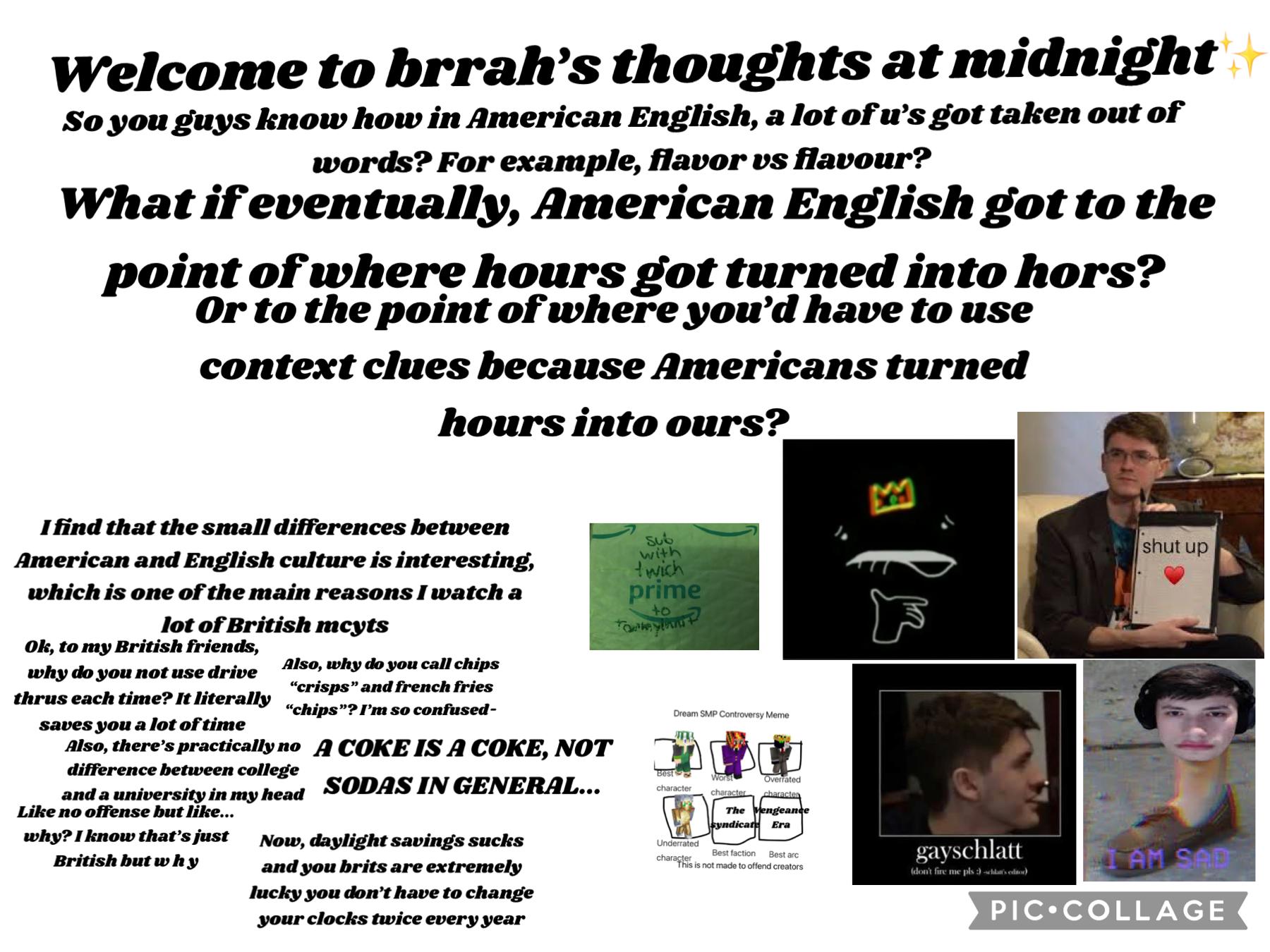 Welcome to BrrahBrrah thinks about the difference in culture between the UK and the US