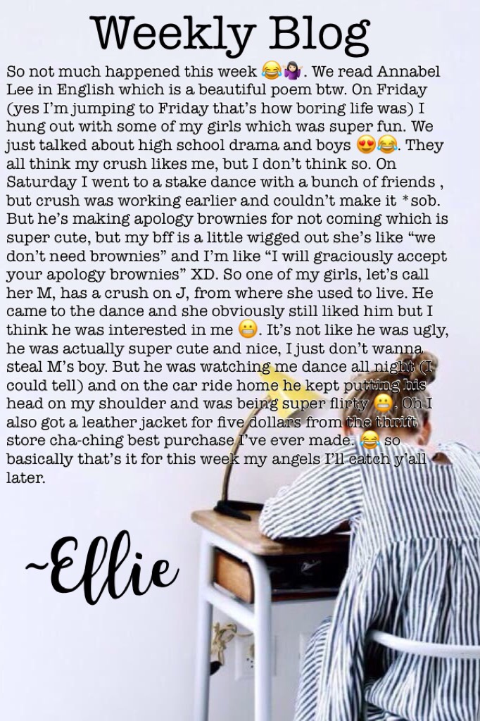 Hey guys so...Ellie’s not actually my name I’m just gonna put that out there rn 😂 but it’s super cute so imma use it cuz my name is crazy 😜 
QOTD: Sunday traditions?
AOTD: dessert 🍨😋