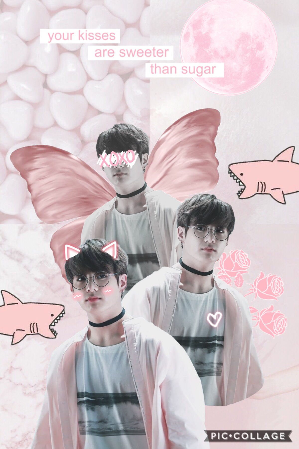 💕Tap💕

@-euphoria you inspired me to make a jk collage so this is dedicated to you

butterfly wings inspired by @jUsT-peachy 💜

the sharks would be my reaction if I saw jk irl 😮

qotd: should I start doing a qotd?