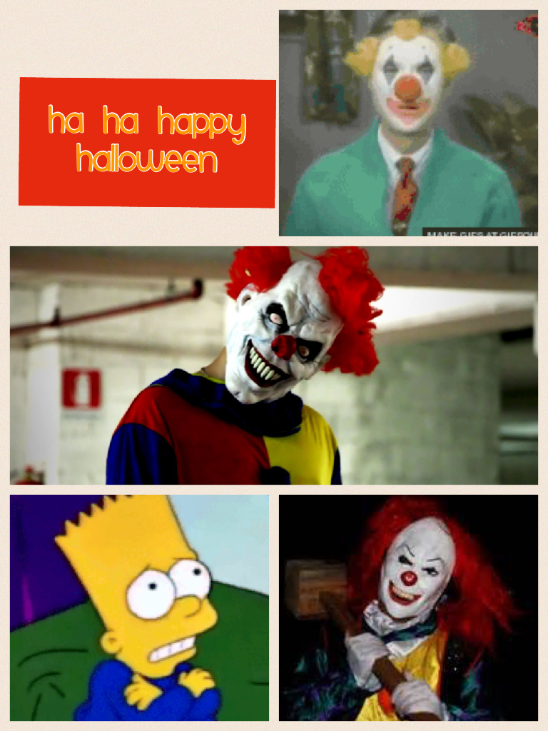 Ha ha happy halloween killer clown wave