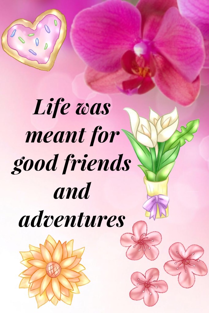 Life was meant for good friends and adventures