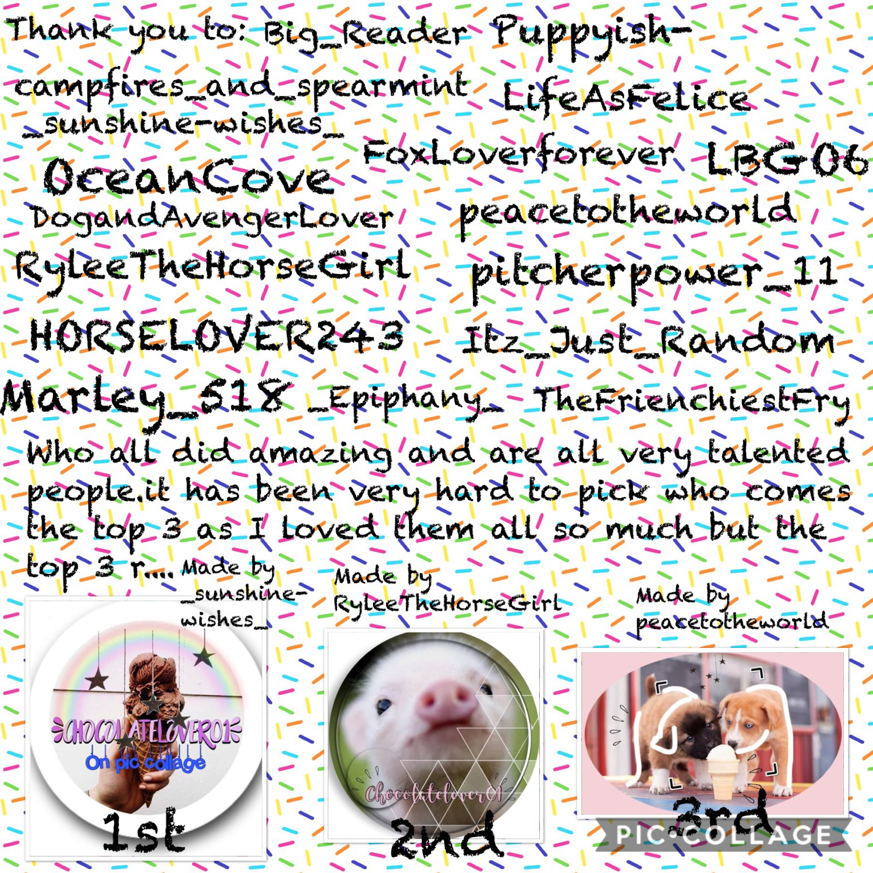 Thank you to everyone who entered my icon contest.this has been soooo hard to pick the top 3.i love them all sooo much! Congrats _sunshine-wishes_! 💖 👏🤩