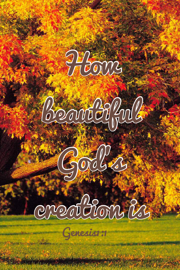 How beautiful God's creation is