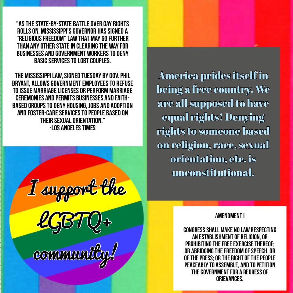I support the LGBTQ+ community!