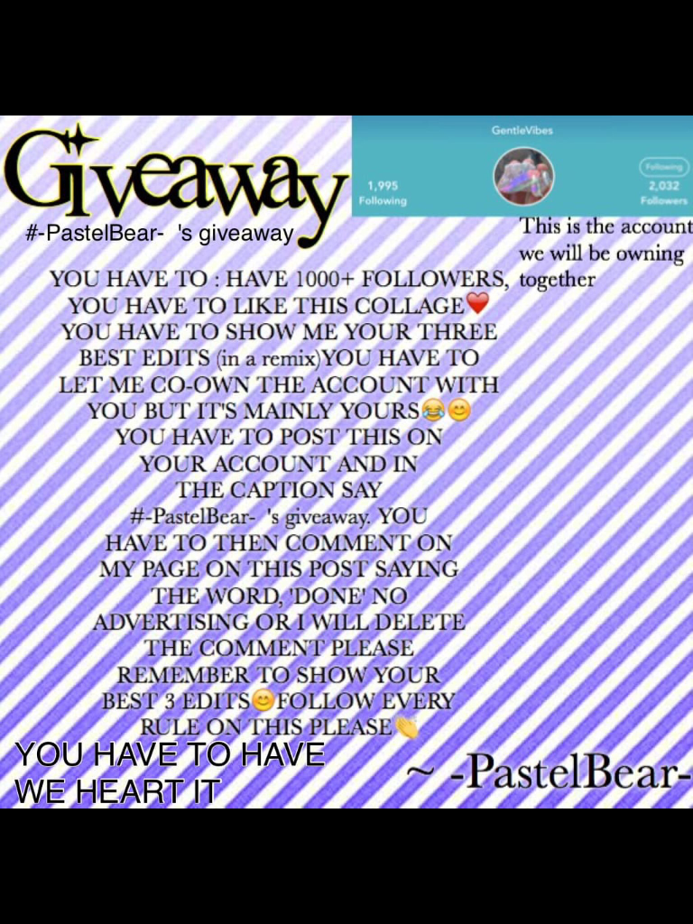 #-PastelBear-'s giveaway