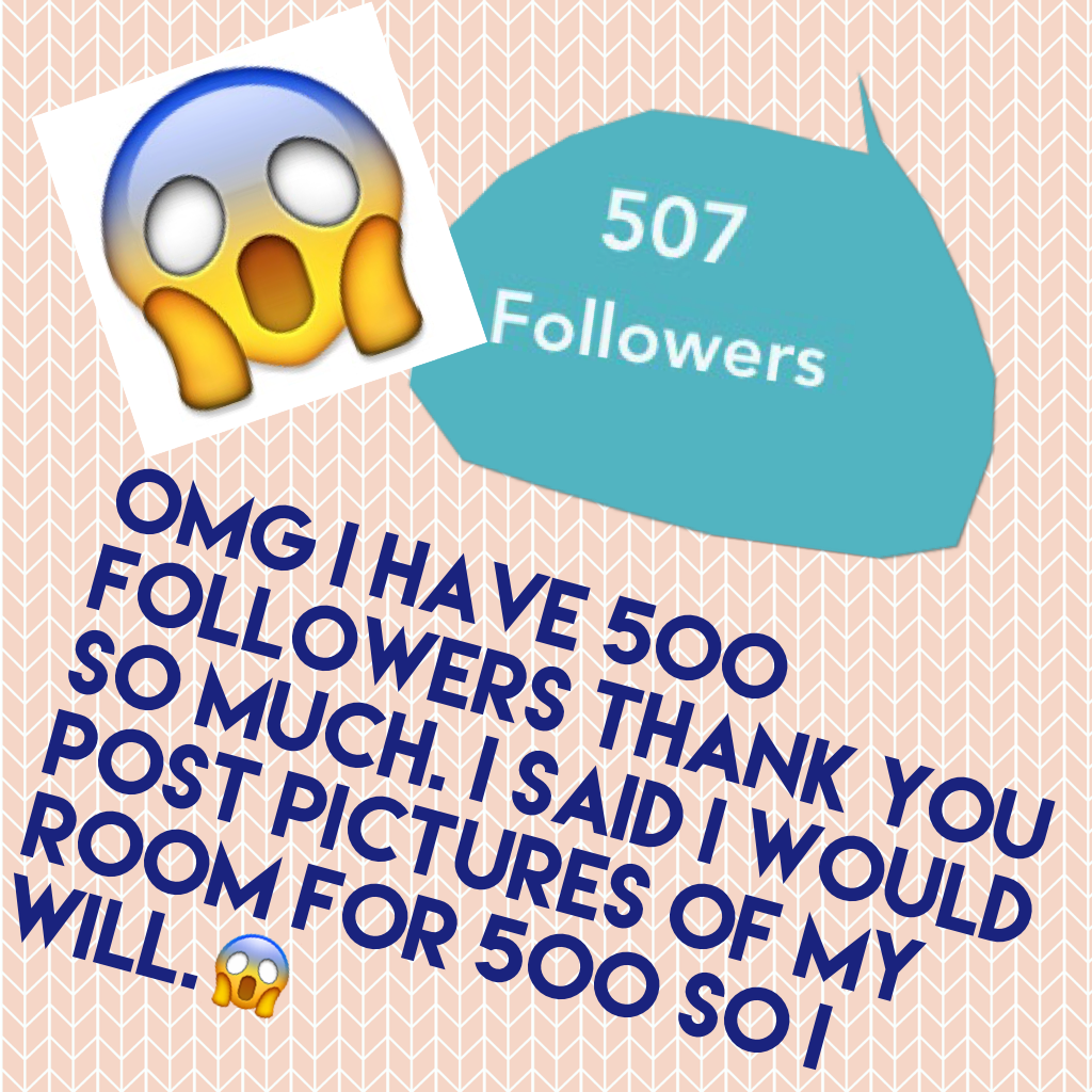 Omg I have 500 followers thank you so much. I said I would post pictures of my room for 500 so I will.😱