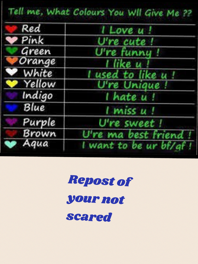 Repost of your not scared