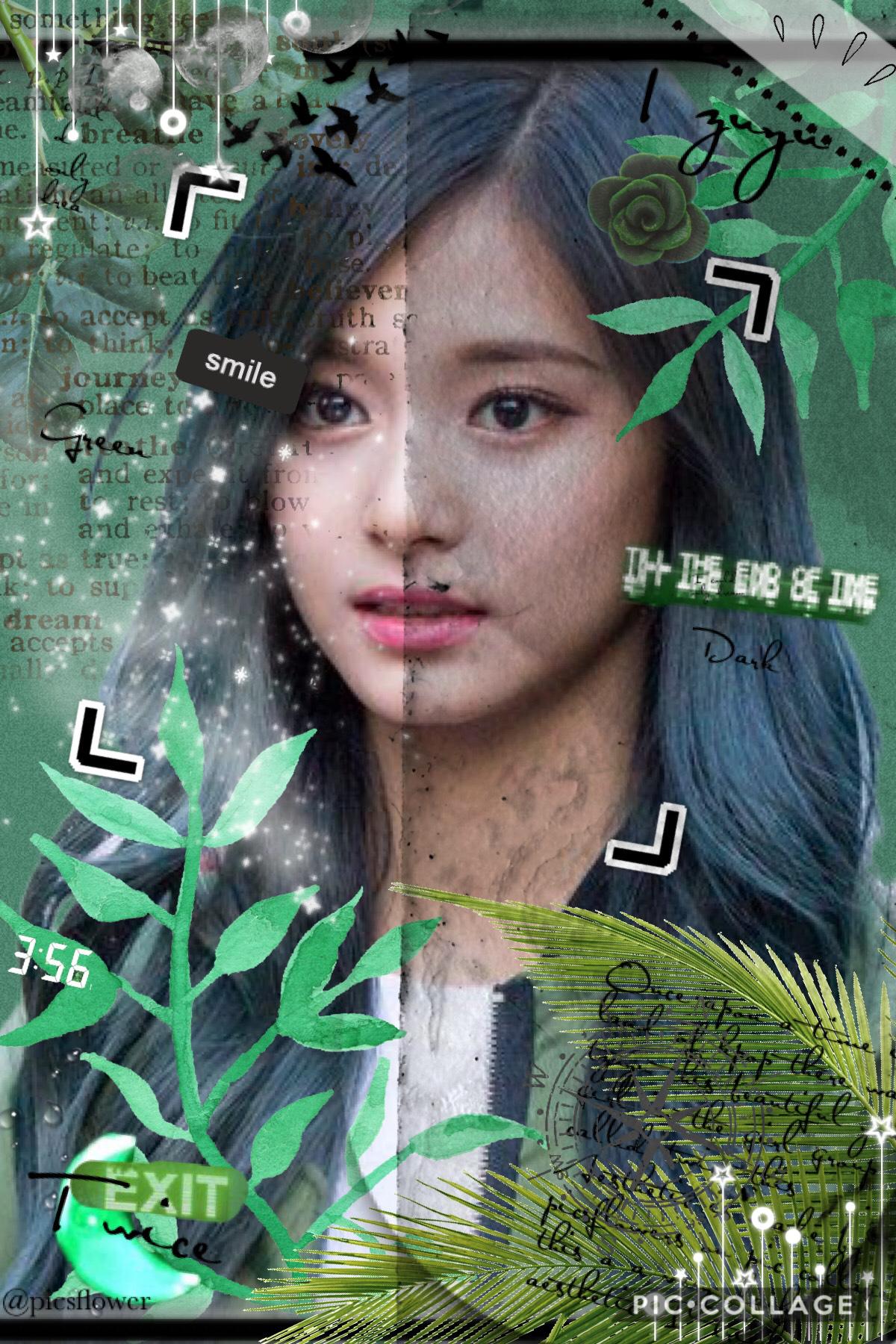 Twice Tzuyu Dark Green Edit 