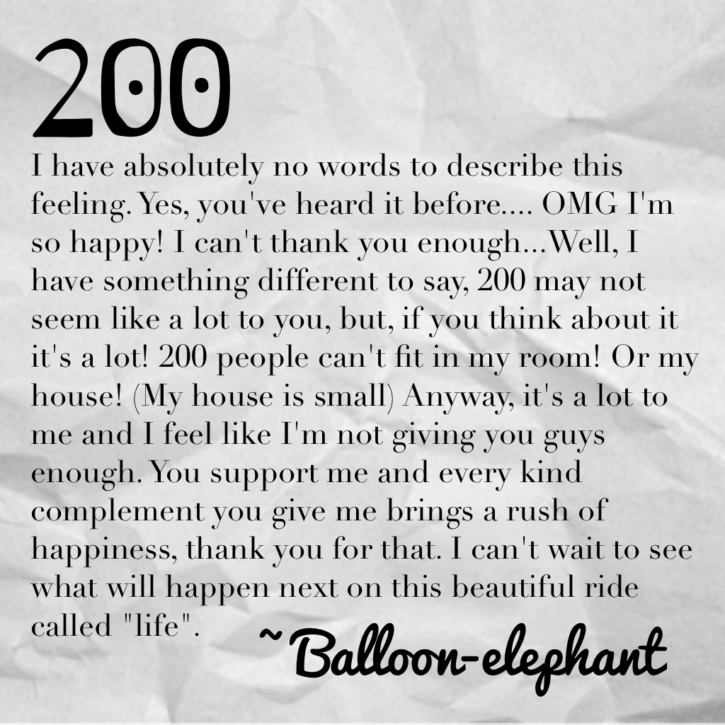 *Tap*

200 reasons to smile:)