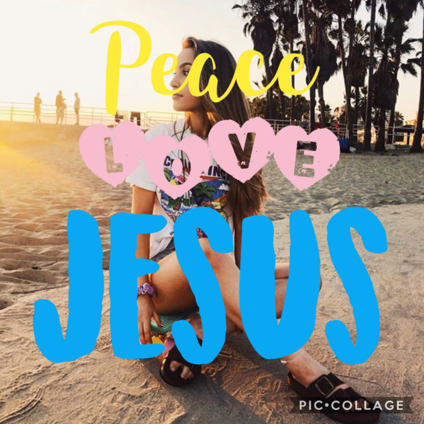                      ❤️tap❤️
Peace, Love, and Jesus! Jesus is all you need girls! He will be there for you when you finally come out of that toxic relationship. He will be there when someone calls you ugly. He will be your rock and your shoulder to cry on