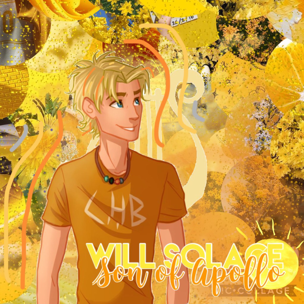 ☀️☀️☀️
Oof it’s been awhile- anyways here’s the best boi: Will Solace, Son Of Apollo in honor of the release of The Burning Maze... which was awhile ago but who cares👍🏻