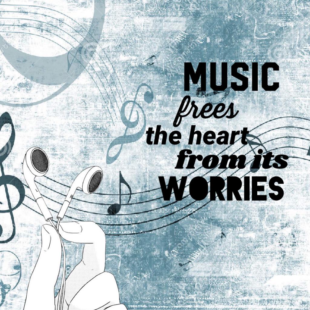 music frees the heart form its worries🎶