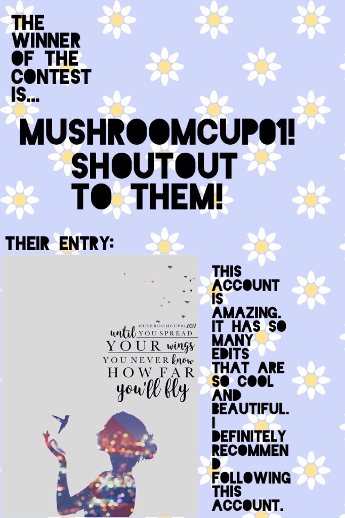 HUGE shoutout to MushroomCup01!