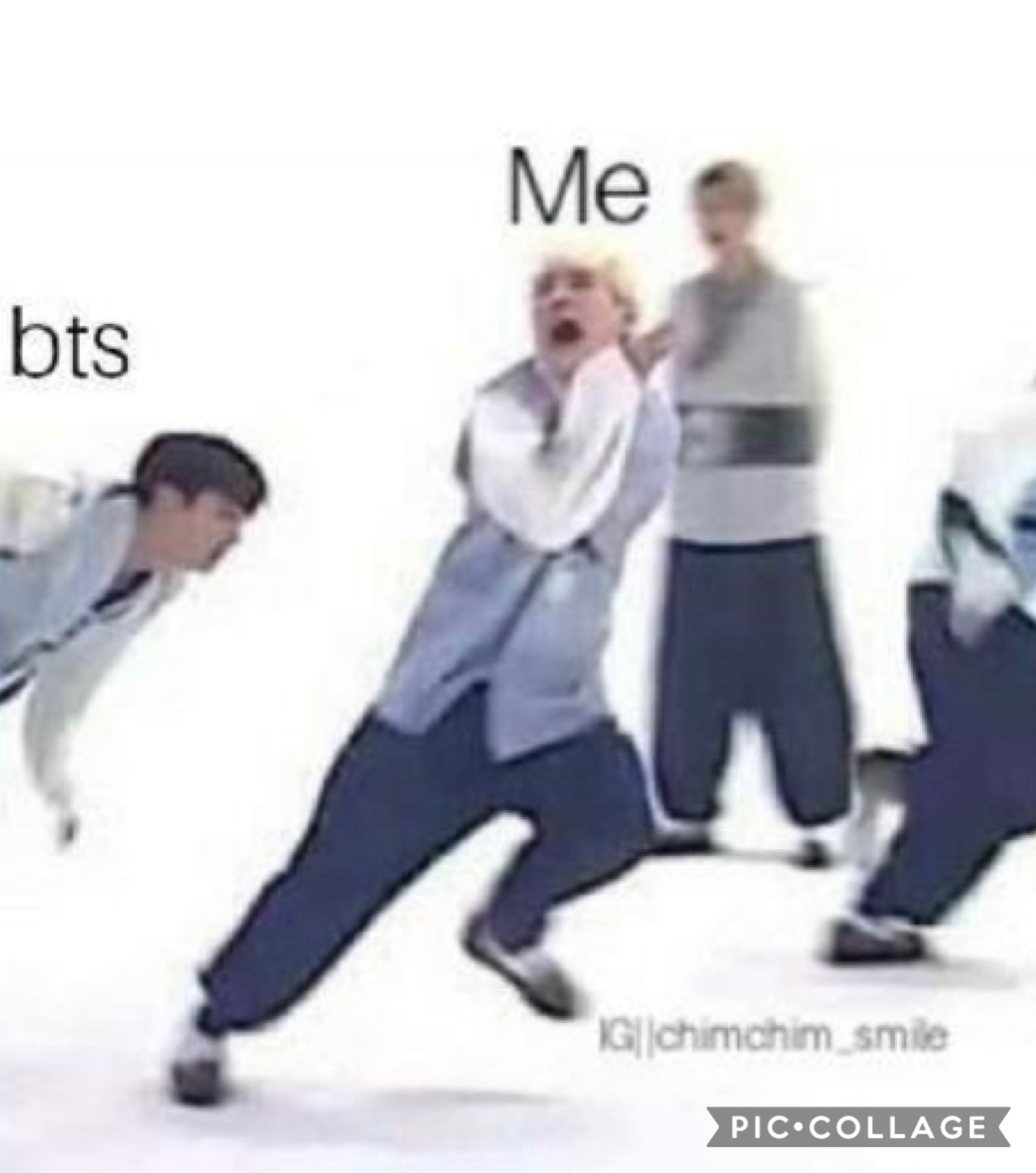 Me when my sister asks me how i got into BTS.... (i got attacked)🖤