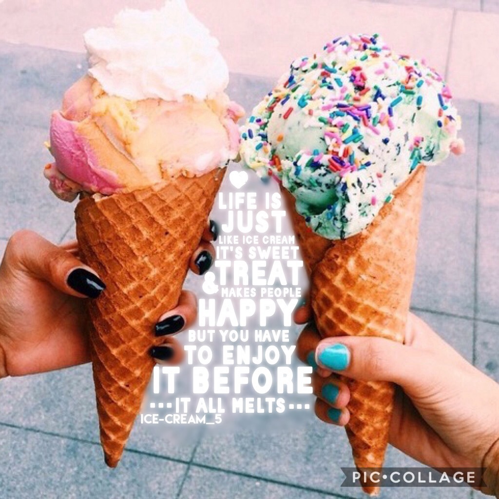 🍦TAP🍦
Which ice cream would you rather have in this picture? I would want the one on the right because I love bright colorful spirnkles, and I also love the color!! It looks delicious!!!!!💖 