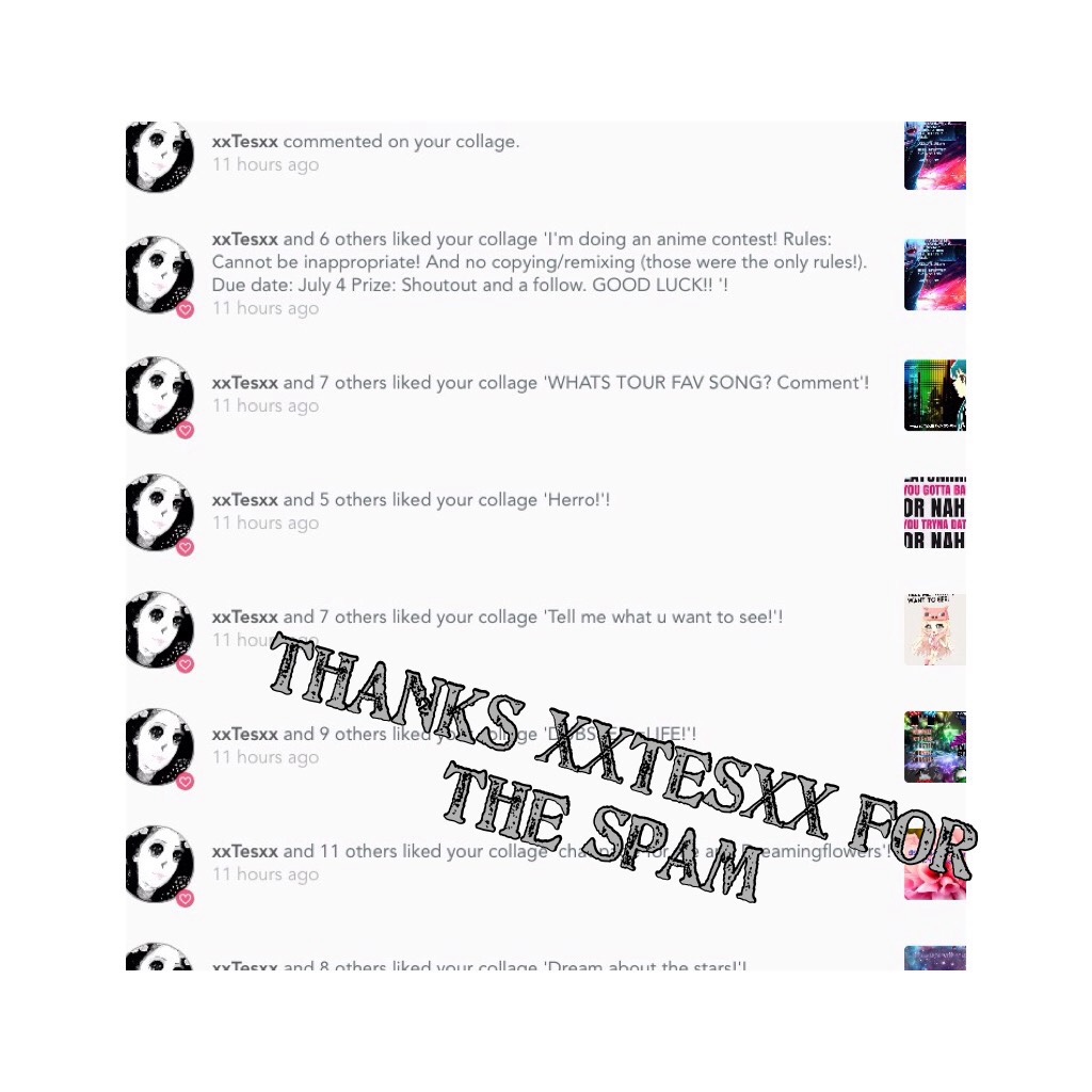 thanks xxTesxx for the spam