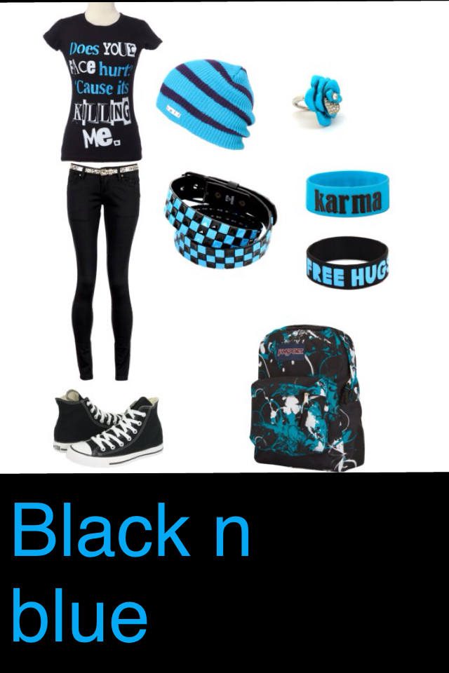 Black n blue ha my style