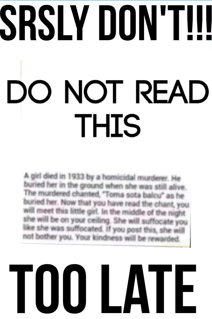 DONT READ