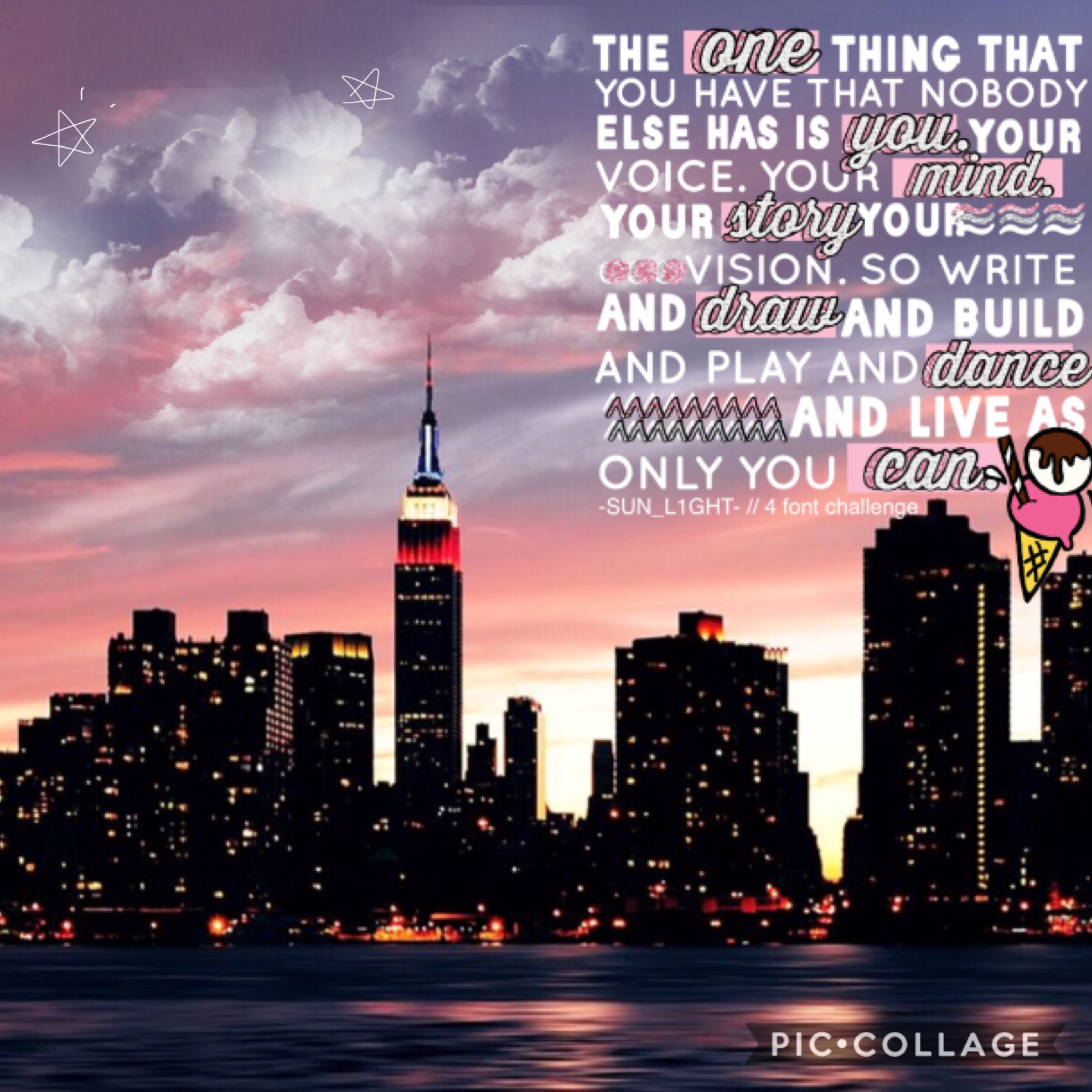 This ended up turning out really well! I didn’t think it would look this well! Plus only using 4 fonts! Tbh this is so far my favourite challenge! 😊💫 hope you all are well! #pconly! 😄3-8-18💘byeee!✨