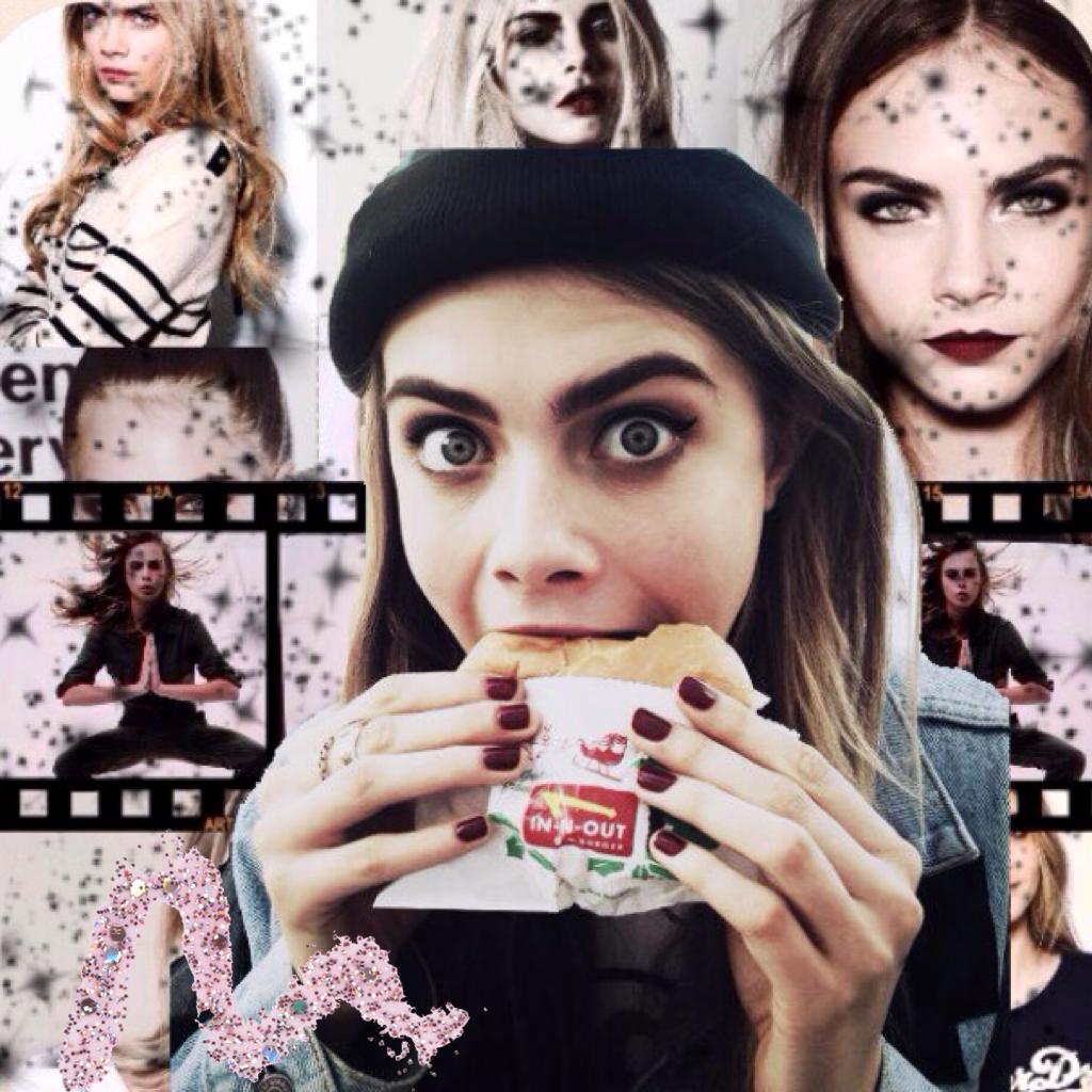 Cara Delevingne🤘🏼 I really love the effect ! I didn't put words because I was too lazy😂