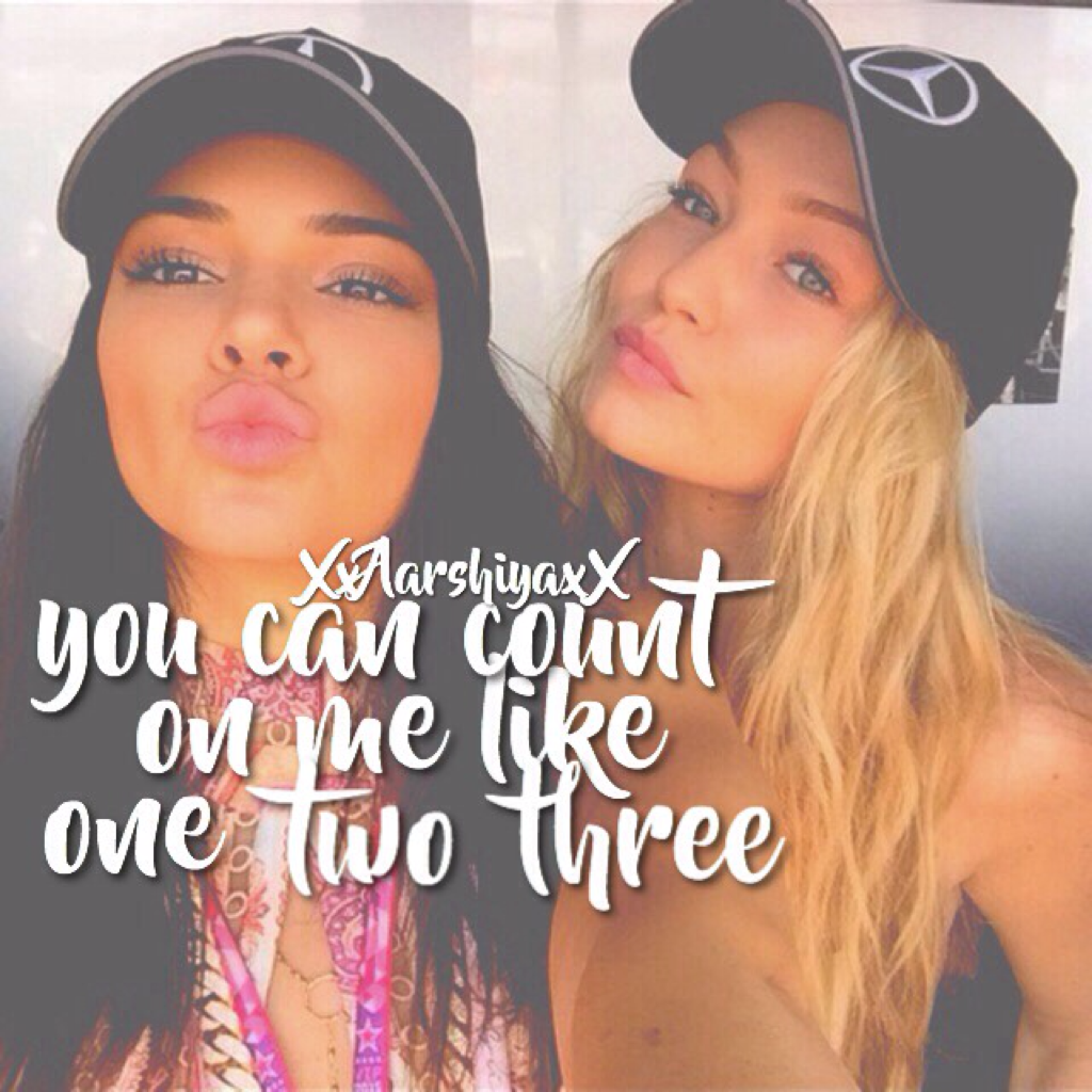 this took like 0.2 seconds to make 😂😂 but I decided to post it because why not and Kendall and Gigi are FRIENDSHIP GOALS 😍😍😍
