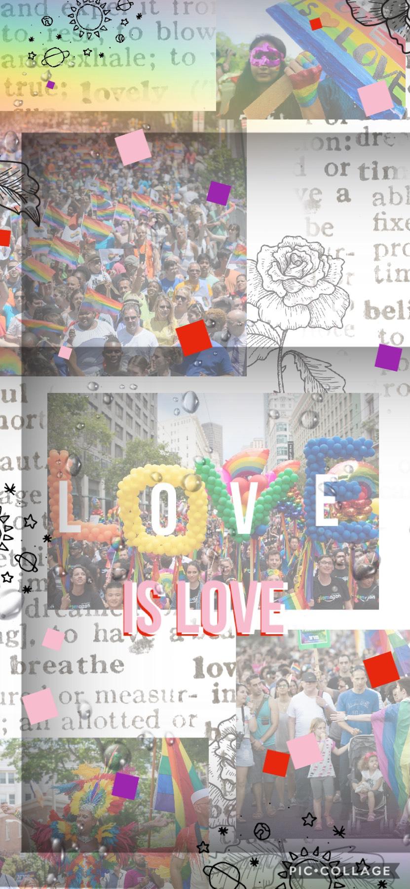 ik it’s stupid cuz I hadn’t  been on  for like the past 3 months, but frick that,  lets post some prideee...Made it a while ago for it to be my home screen during pride month, soo it’s a lot like my old style...Ima try to show some of my newer collages; t