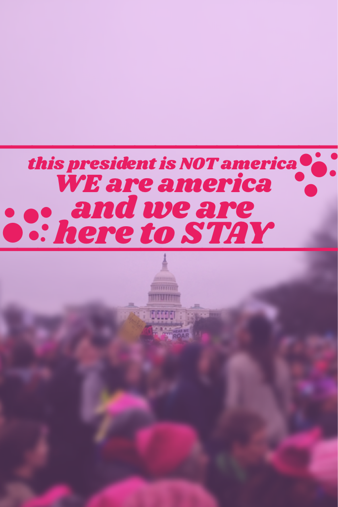 ((click)) love not hate makes america great! so i went to the womens march on washington a few weekends ago and it was literally so amazing. this is a pic i took when i was there. 