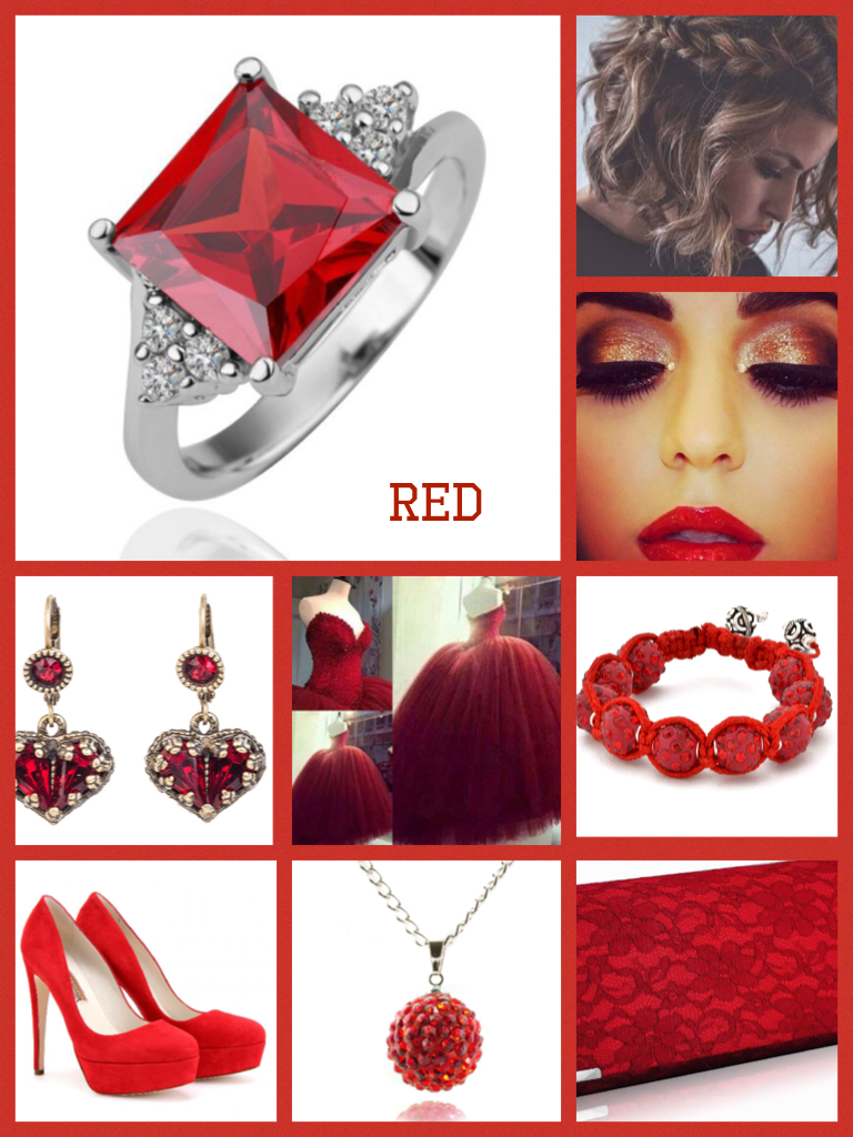 Red prom night outfit set 