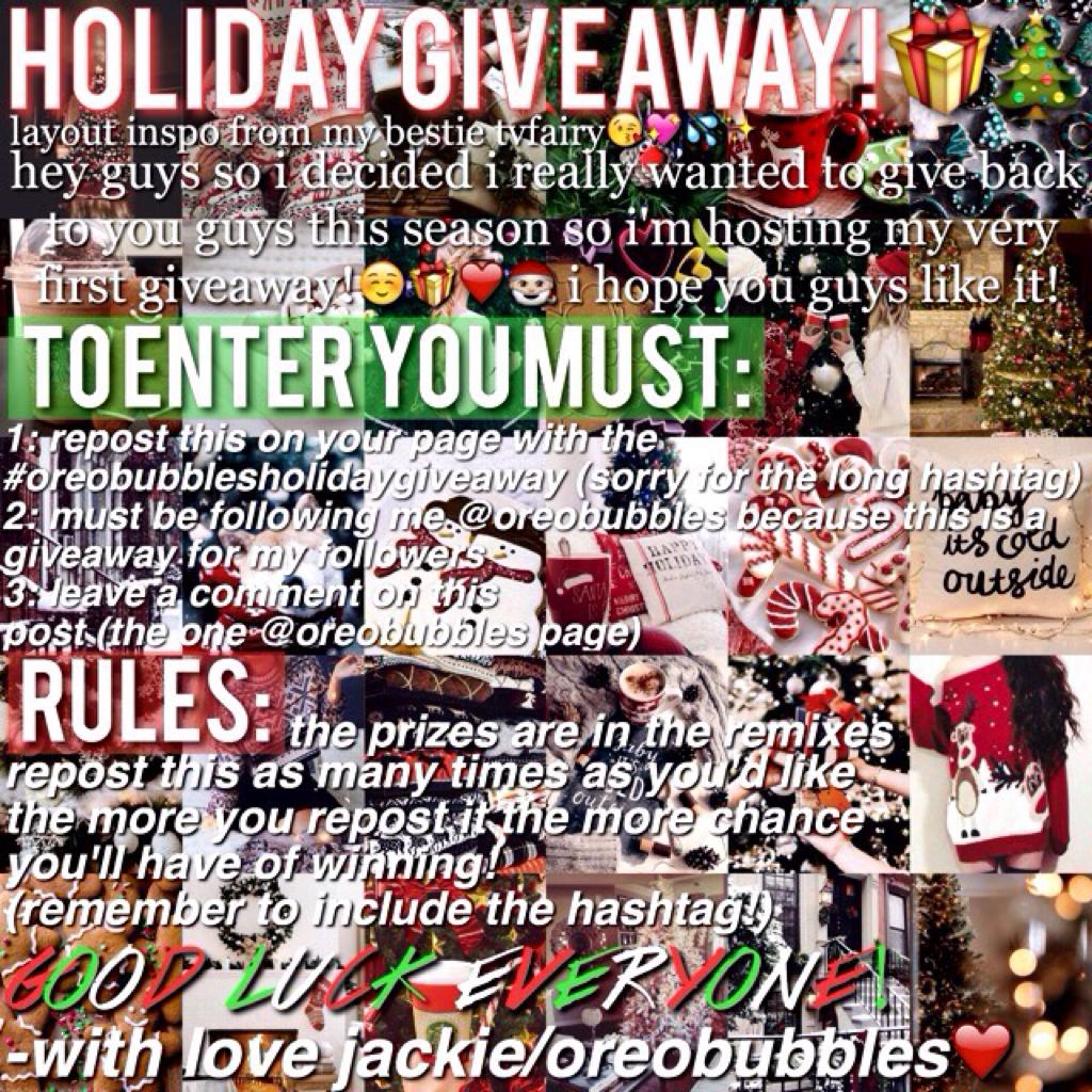 GIVEAWAY TIME!!!!🎁🎅🏼 I HOPE YOU GUYS LIKE IT!!❤️🎄 (layout inspo is from tvfairy💖😘💦✨)  