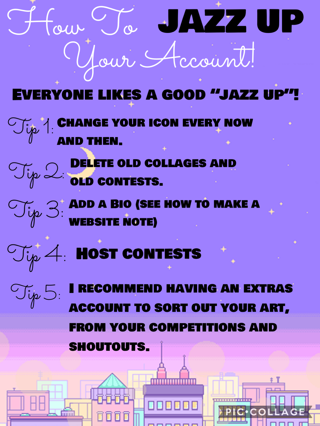 How To JAZZ UP your account!