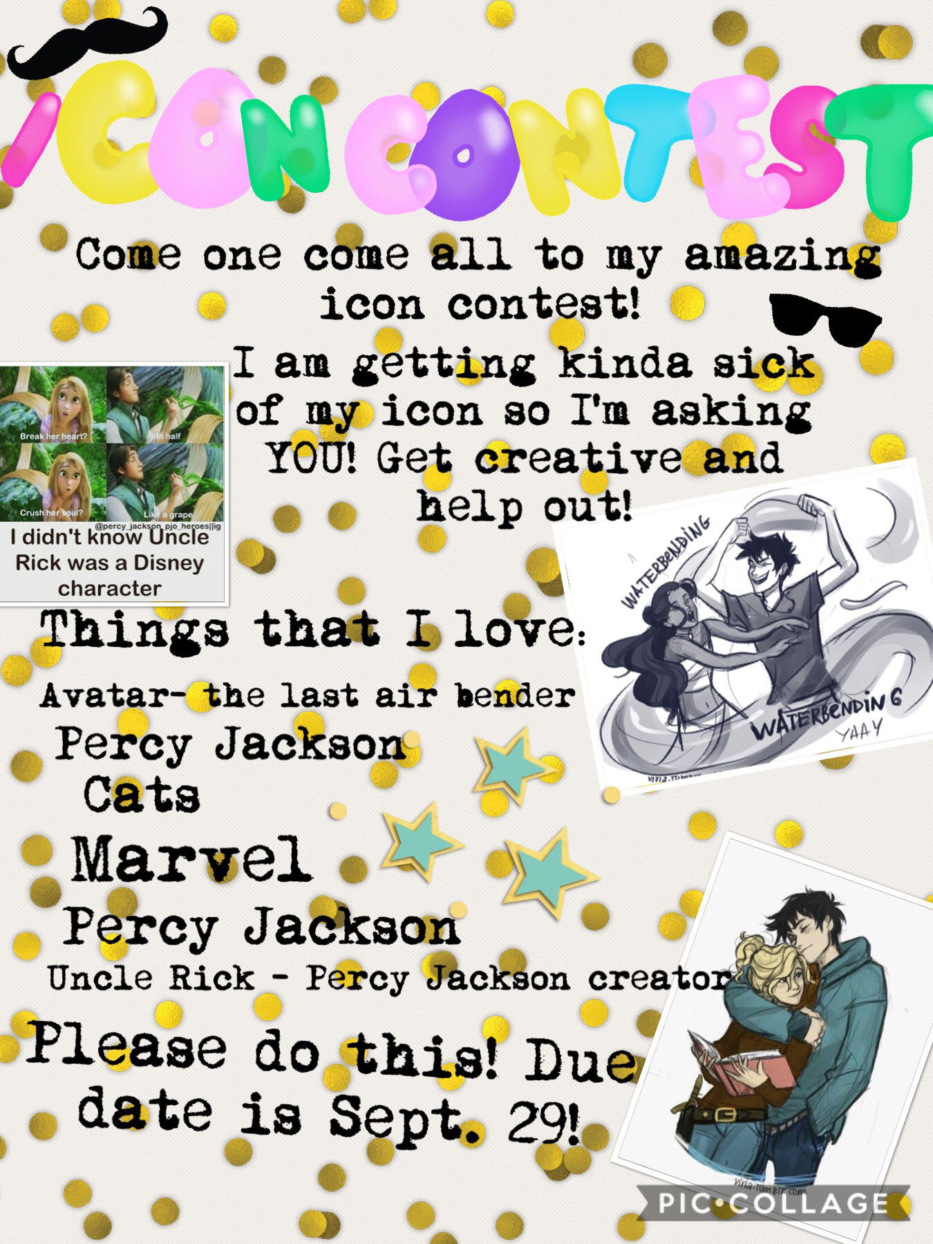 ICON CONTEST!! please doooo! You guys didn’t do my last contest so you better do this one! Love ya lots! 