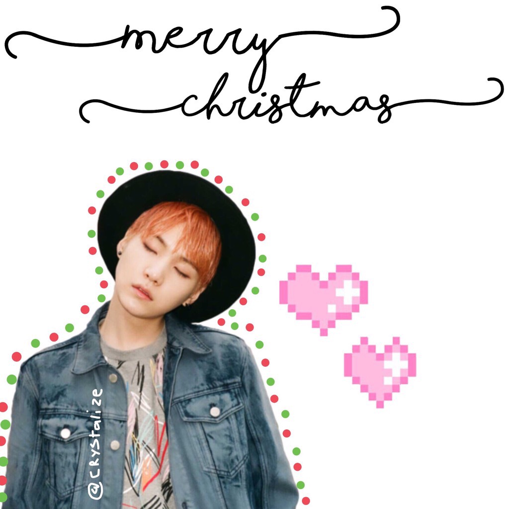 🎄TAPPPPP🎄
MERRY CHRISTMAS!!!
Firstly isn’t yoongi (suga) the cutest person alive!! 💕
Secondly I’m going to start posting regularly!!! :) 
- Crystalize ✨