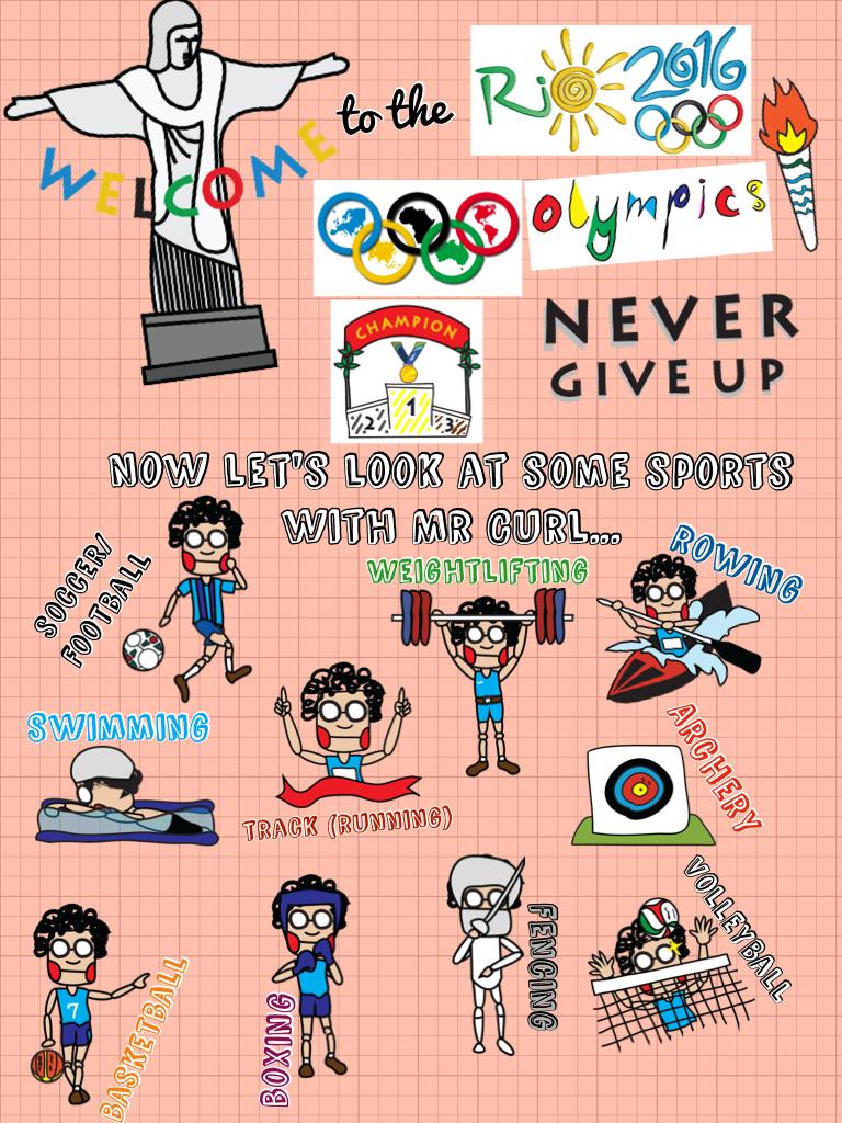 Rio Olympics 2016!!! Used with Mr Curl stickers