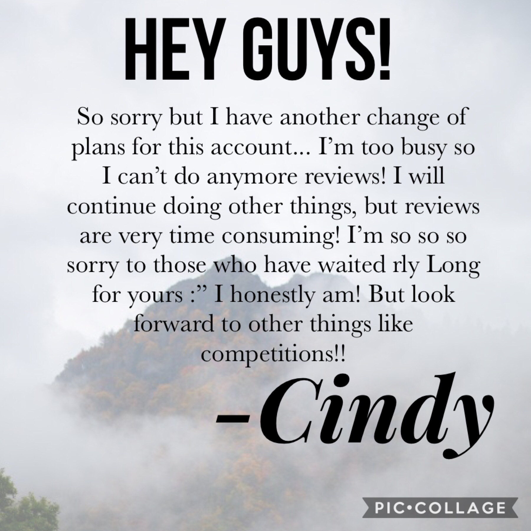 I’m really sorry guys. 😞